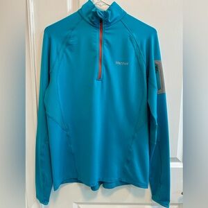 Marmot Teal 1/2 Zip Women’s Long Sleeve Pull Over Top Size Large